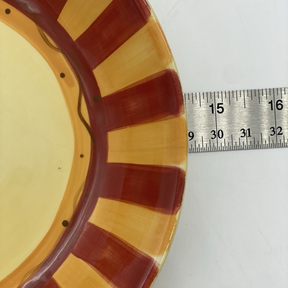 Southern Living at Home Gail Pittman Sienna Handpainted Oval Serving Platter 14" - Picture 6 of 8